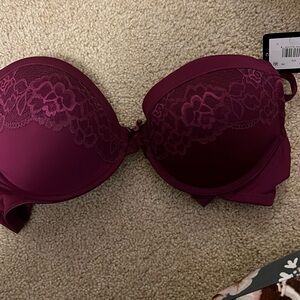 Maroon Push Up Bra